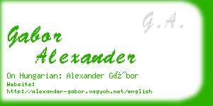 gabor alexander business card